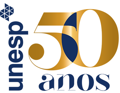 Logotipo comemorativo dos 50 anos da Unesp