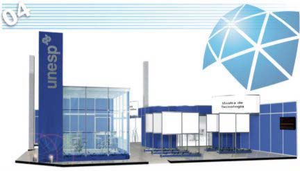 Desenho do estande da Unesp na Facira 2003