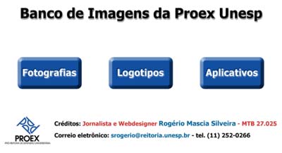 Tela do Banco de Imagens da Proex - http://proex.reitoria.unesp.br/