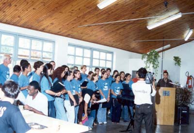 Apresentação do Coral no 26º aniversário de fundação da FE-Ilha Solteira